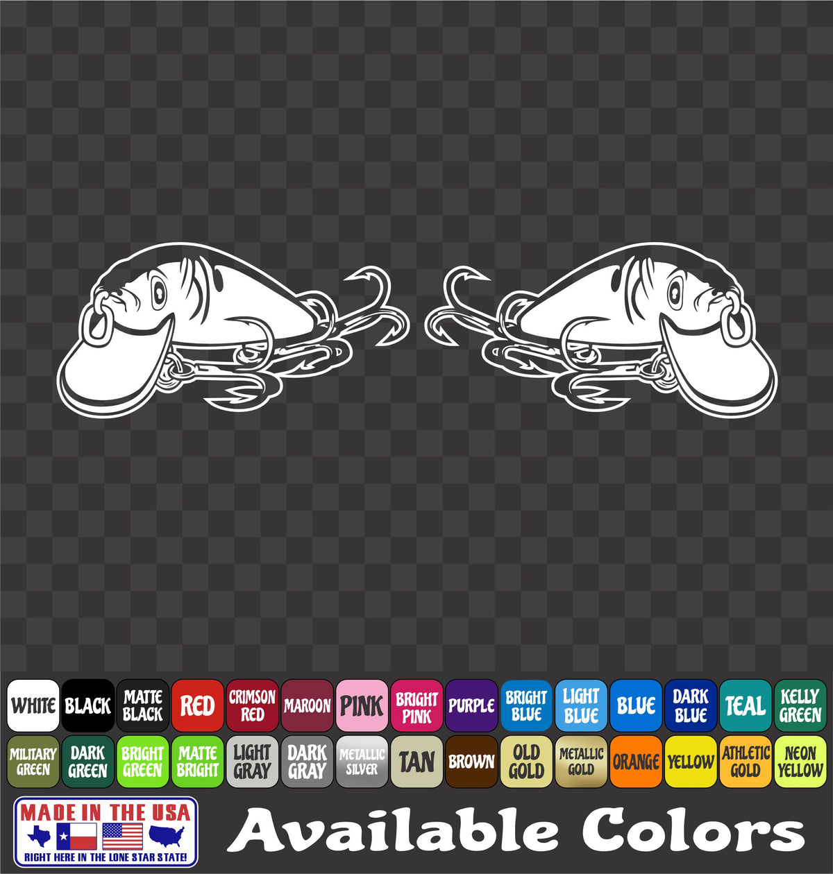 Deep Diving Crankbait Bass Fishing Lure Vinyl Decal