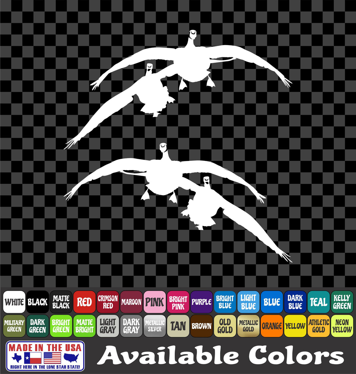 Geese Landing Sticker Flying Waterfowl Goose Vinyl Truck Window Decal