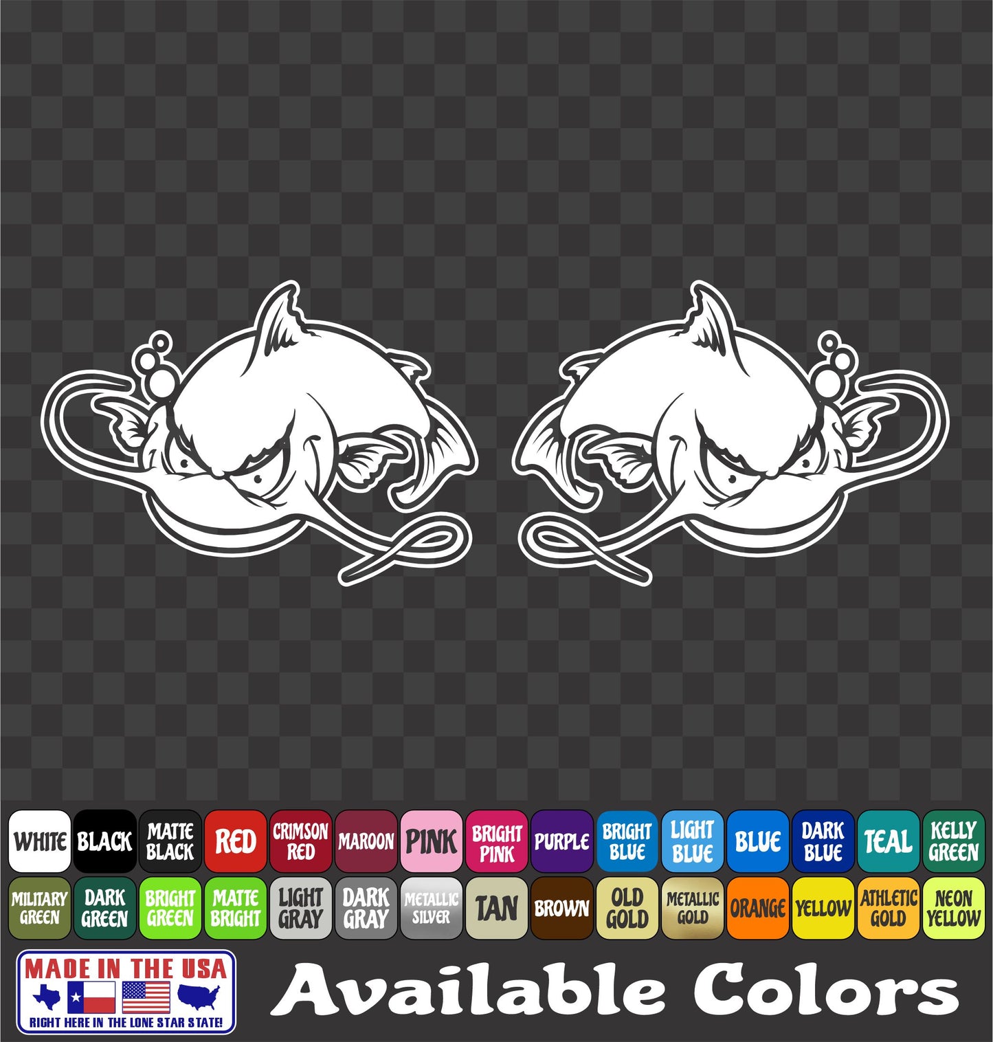 Channel Catfish Noodling Hand Fish Vinyl Decal – Fishing Sticker