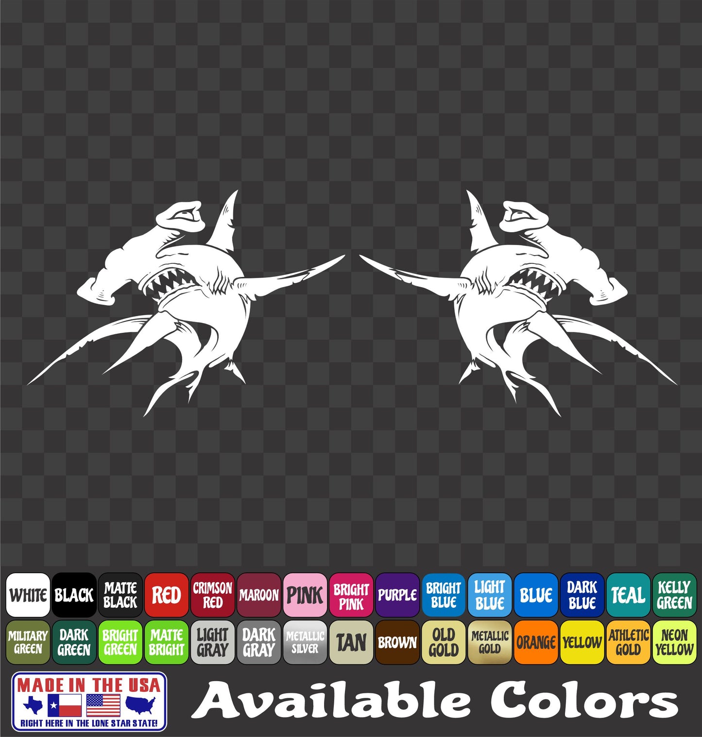 Hammerhead Shark Vinyl Decal – Ocean Sea Life Sticker