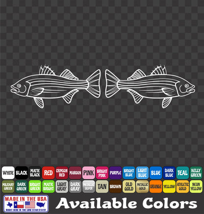 Striped Bass Fishing Vinyl Decal – Striper Sticker