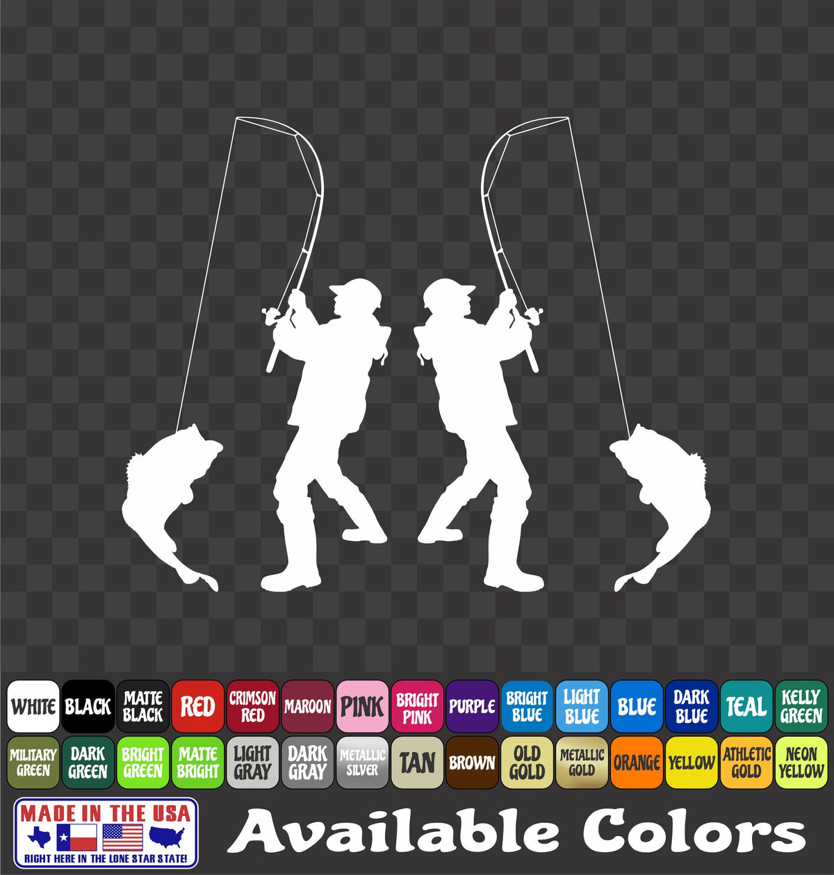 Largemouth Black Bass Fisherman Vinyl Decal – River Fishing Sticker