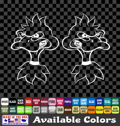 Angry Duck Head Sticker Mascot Waterfowl Hunting Fun Vinyl Decal