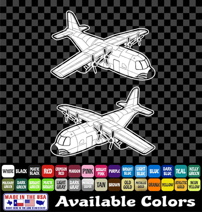C-130 Hercules Decal – Military Cargo Aircraft Vinyl Sticker