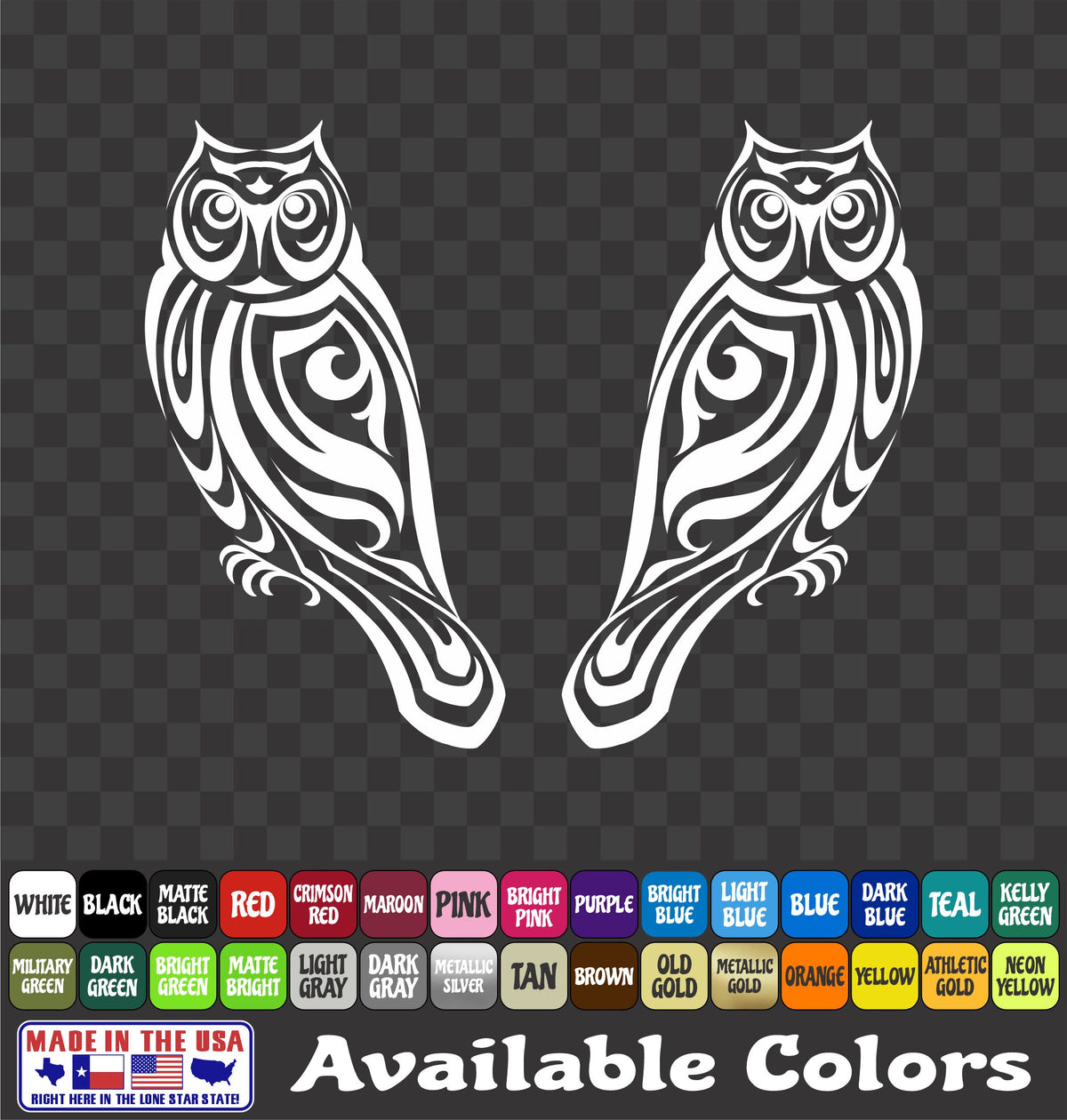 Owl Sticker Vinyl Decal Car Truck Van Window