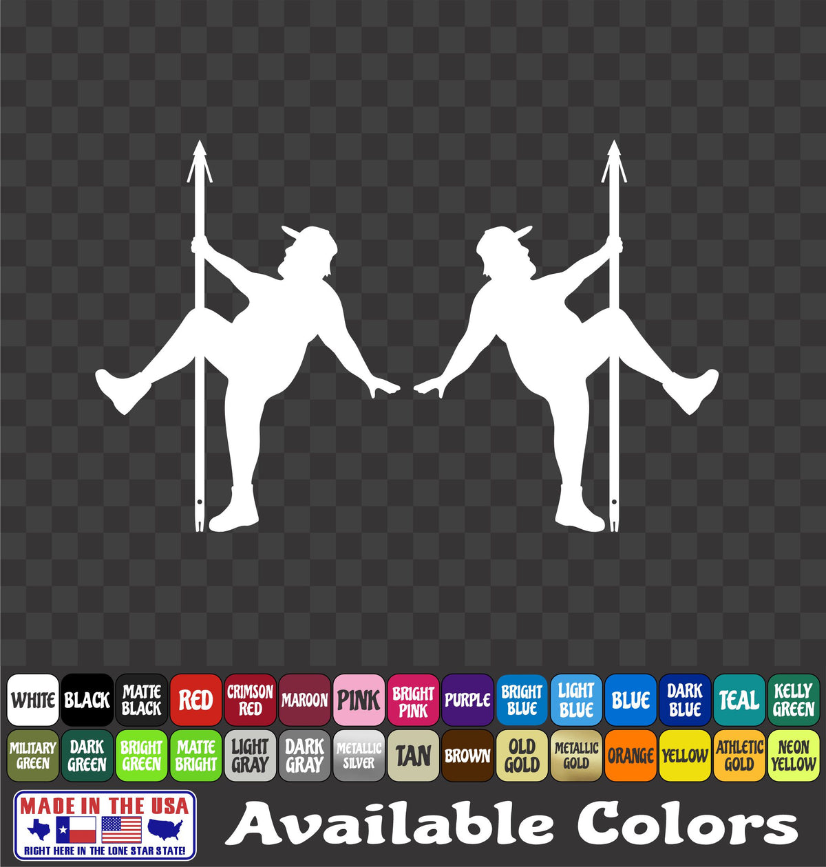 Dad Bod Bowfishing Guy Vinyl Decal – Funny Fishing Sticker