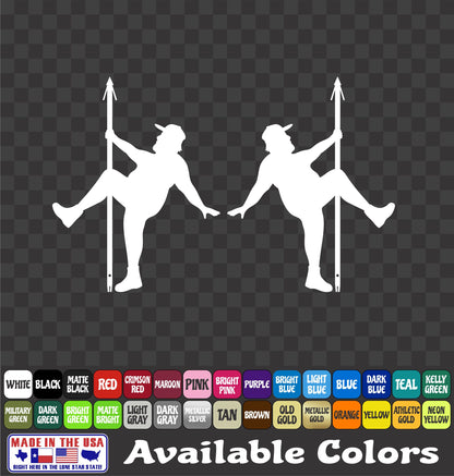 Dad Bod Bowfishing Guy Vinyl Decal – Funny Fishing Sticker