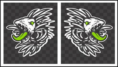 Scary Zombie Fish Skeleton Vinyl Decal – Evil Fishing Skull Sticker (2 color)