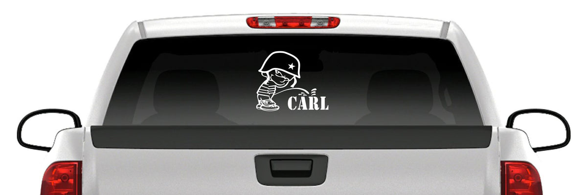 Piss On CARL Sticker – Military Funny Vinyl Decal
