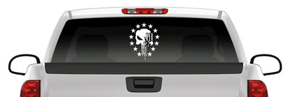 Punisher Skull Vinyl Decal – American Patriot Sticker