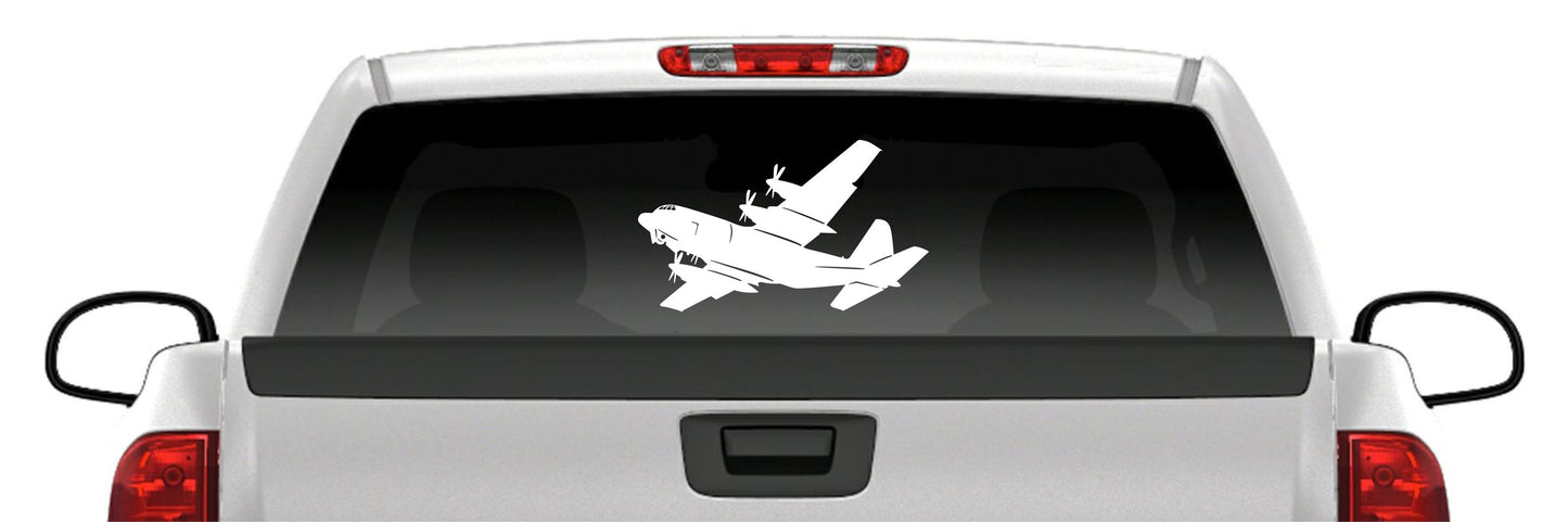 C-130 Airplane Sticker – Air Force Hercules Cargo Plane Military Vinyl Decal