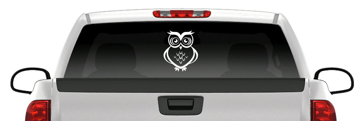 Owl Head Sticker Vinyl Decal Car Truck Van Window