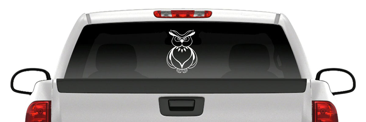 Owl Head Sticker Vinyl Decal Car Truck Van Window