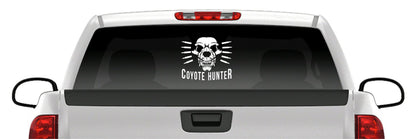 Coyote Hunter Skull Vinyl Decal – Predator Hunting Sticker