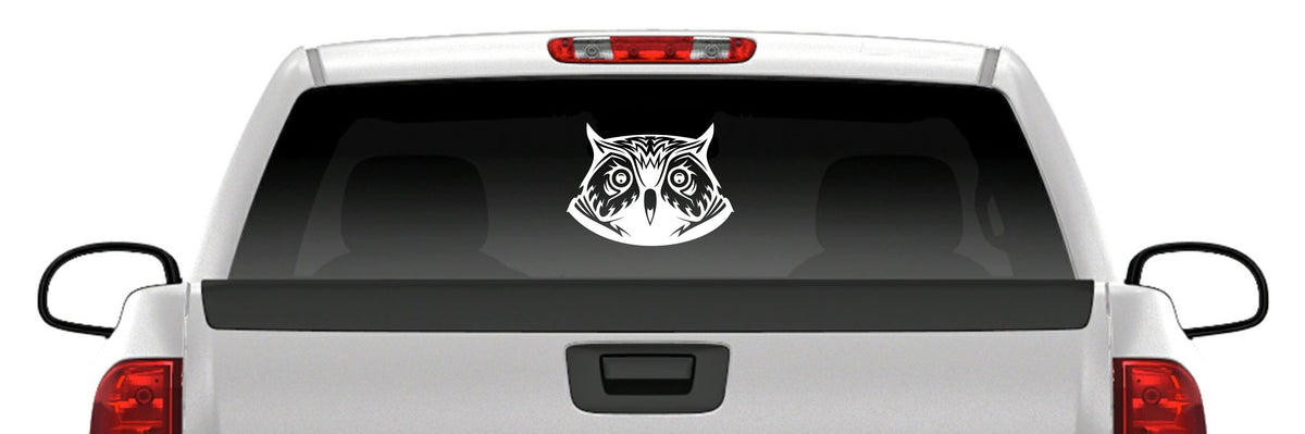 Owl Head Sticker Vinyl Decal Car Truck Van Window