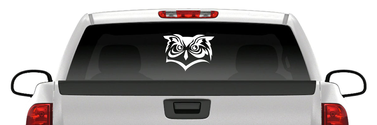 Owl Head Sticker Vinyl Decal Car Truck Van Window