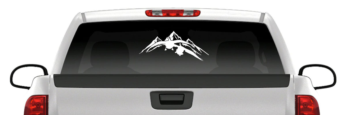 Geese Landing Sticker Mountains Flying Waterfowl Goose Vinyl