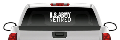 US Army Retired Vinyl Decal – Military Veteran Sticker