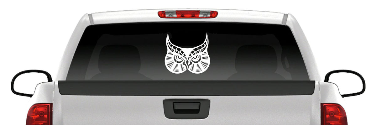 Owl Head Sticker Vinyl Decal Car Truck Van Window