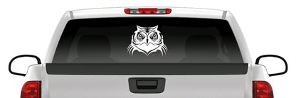 Owl Head Sticker Vinyl Decal Car Truck Van Window