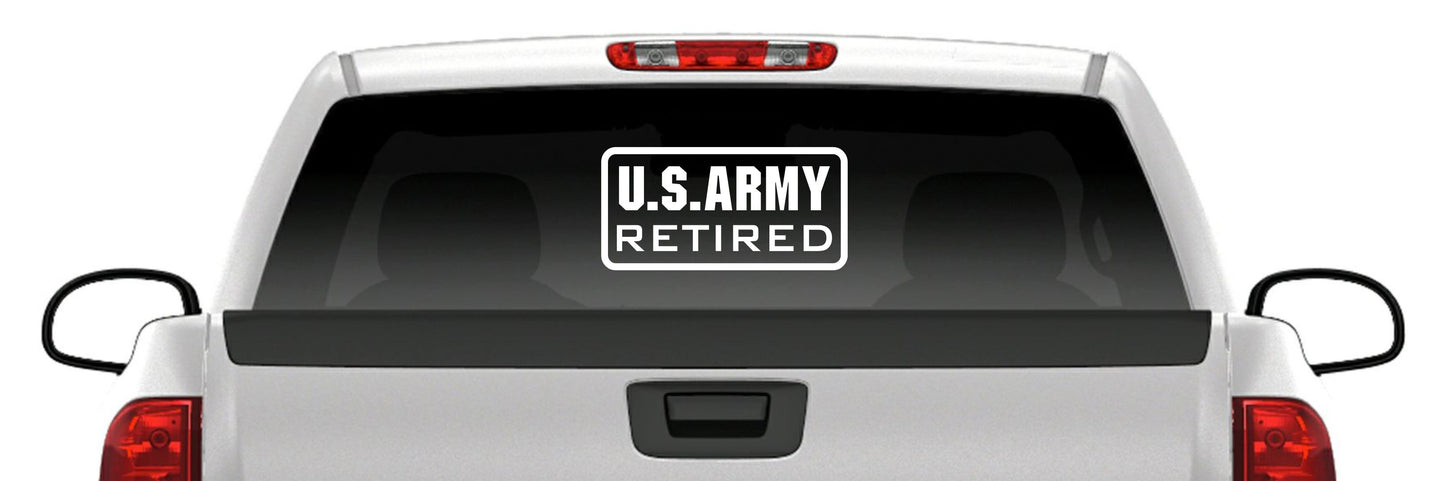 U.S. Army Retired Sticker Military Car Vinyl Decal Truck