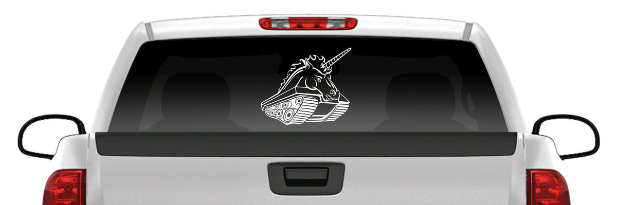 Tank Unicorn Sticker – Funny Military Tactical Vinyl Decal