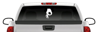 Circle Hand Punch Game Sticker Made You Look Gotcha Vinyl Decal