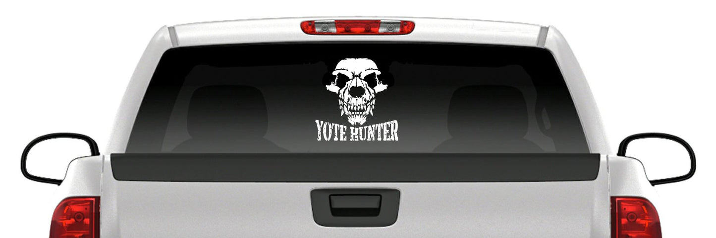 Yote Hunter Coyote Skull Decal – Predator Varmint Hunting Vinyl Sticker