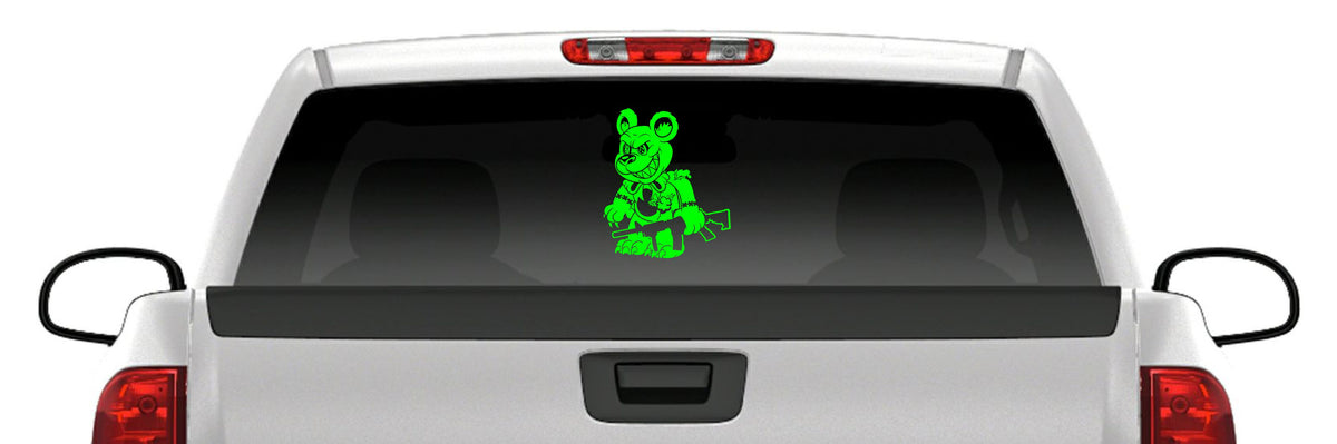 Evil Teddy Bear Zombie Sticker Tactical 2A Voodoo Vinyl Window Decal