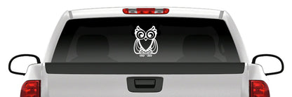 Owl Head Sticker Vinyl Decal Car Truck Van Window