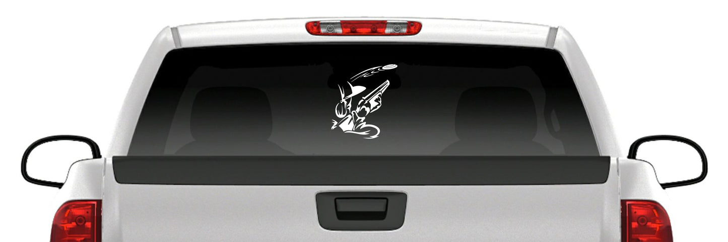 Clay Shooting Sticker – Trap Shoot Target Practice Vinyl Decal