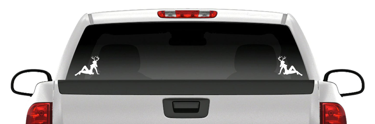Mudflap Deer Sticker – Funny Hunting Vinyl Decal