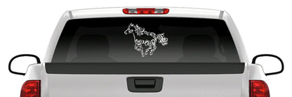 Tribal Horse Sticker Running Galloping Equestrian Rodeo Vinyl Decal