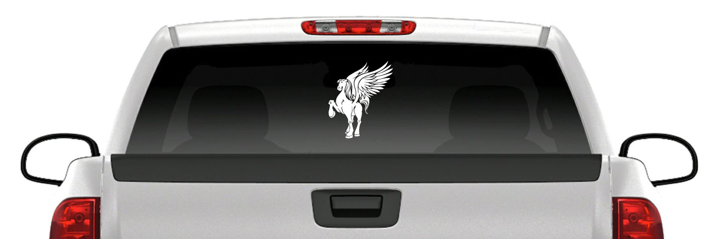 Cute Pegasus Horse Sticker Winged Pony Adorable Fantasy Vinyl Window Decal