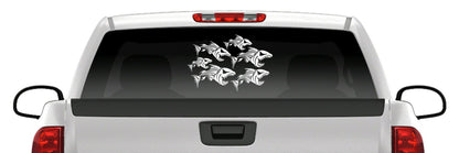 School of Fish Skeleton Vinyl Decal – Zombie Fishing Sticker