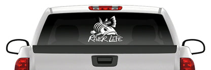 Flathead Catfish “River Life” Vinyl Decal