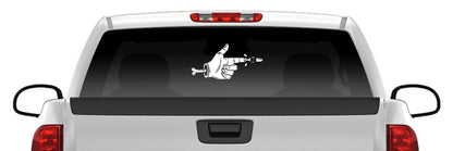2A Sticker Zombie Handgun Fingers Vinyl Decal Shooting Hand Sticker