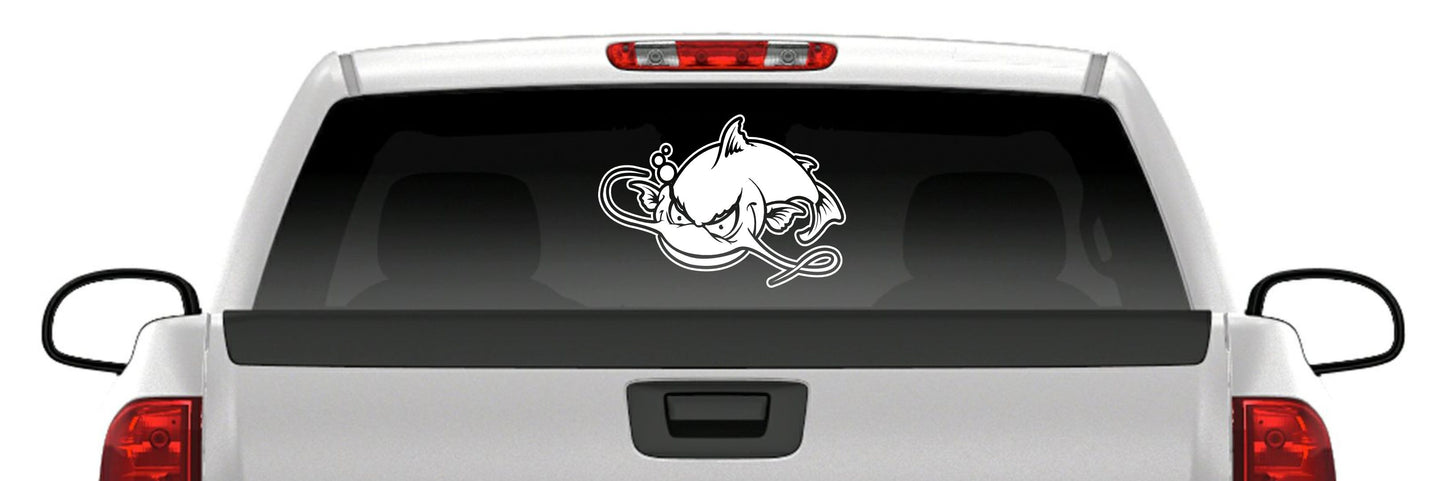 Channel Catfish Noodling Hand Fish Vinyl Decal – Fishing Sticker