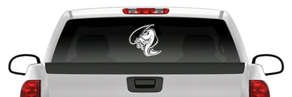 Funny Catfish with Pole Vinyl Sticker
