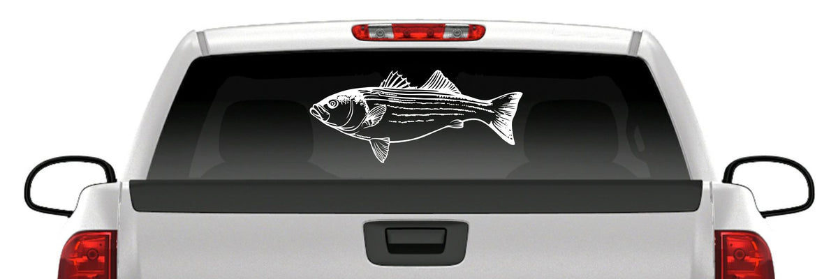 Striped Bass Surf Life Fishing Vinyl Decal – Striper Sticker