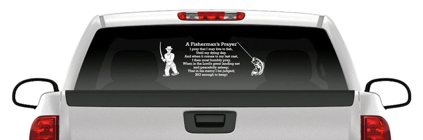 Fisherman’s Prayer Vinyl Decal – Bass Fishing Sticker