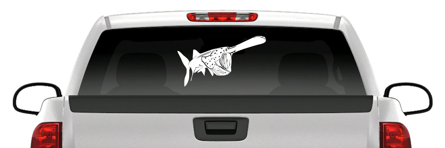 Spoonbill Paddlefish Vinyl Decal – Mississippi Fishing Sticker