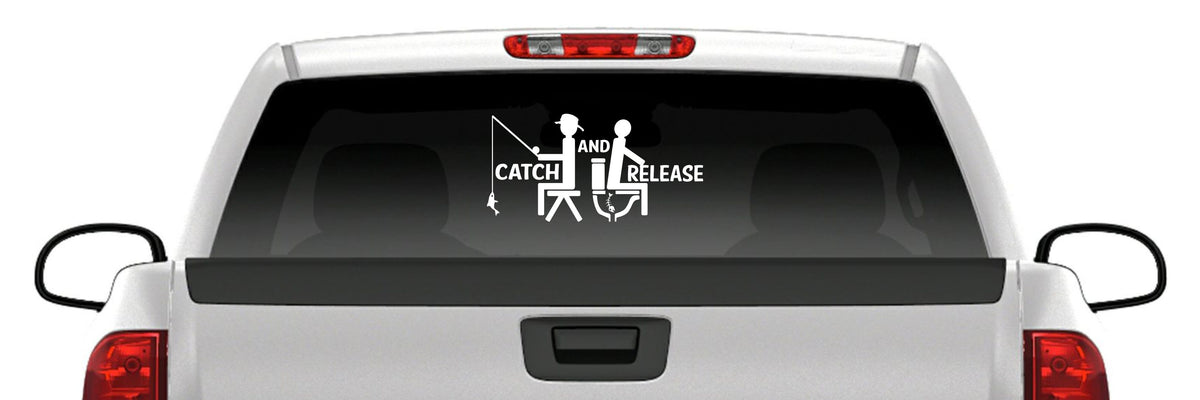Catch and Release Fishing Vinyl Decal – Funny Fisherman Sticker