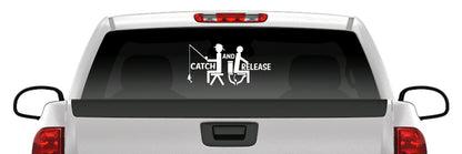 Catch and Release Fishing Vinyl Decal – Funny Fisherman Sticker