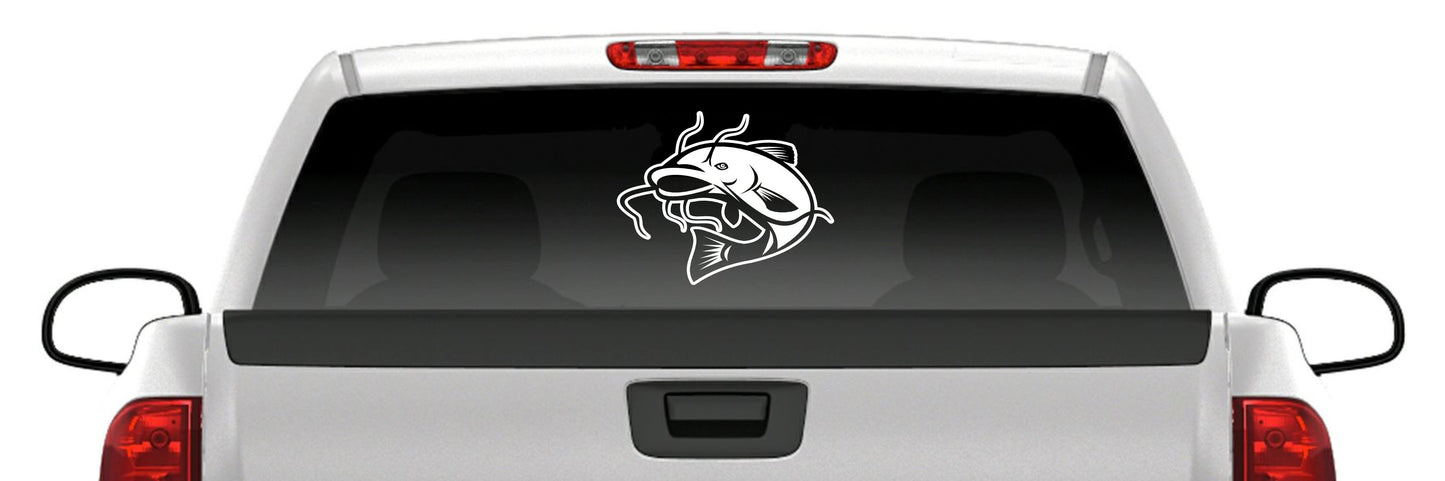 Catfish Noodler Hand Fish Vinyl Decal – Blue Cat & Flathead Fishing