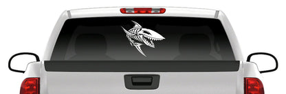 Angry Shark Skeleton Vinyl Decal – Ocean Fish