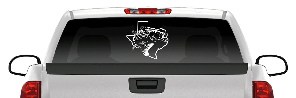 Texas Striped Bass Vinyl Decal – Striper / Rockfish Fishing Sticker