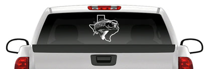 Texas Striped Bass Vinyl Decal – Striper / Rockfish Fishing Sticker
