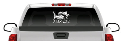Channel Catfish “River Life” Noodling Vinyl Decal – Fishing Sticker