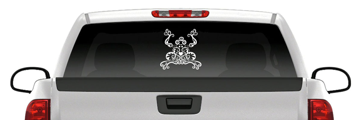 Cute Curly Heart Frog Vinyl Decal – Fun Amphibian Sticker